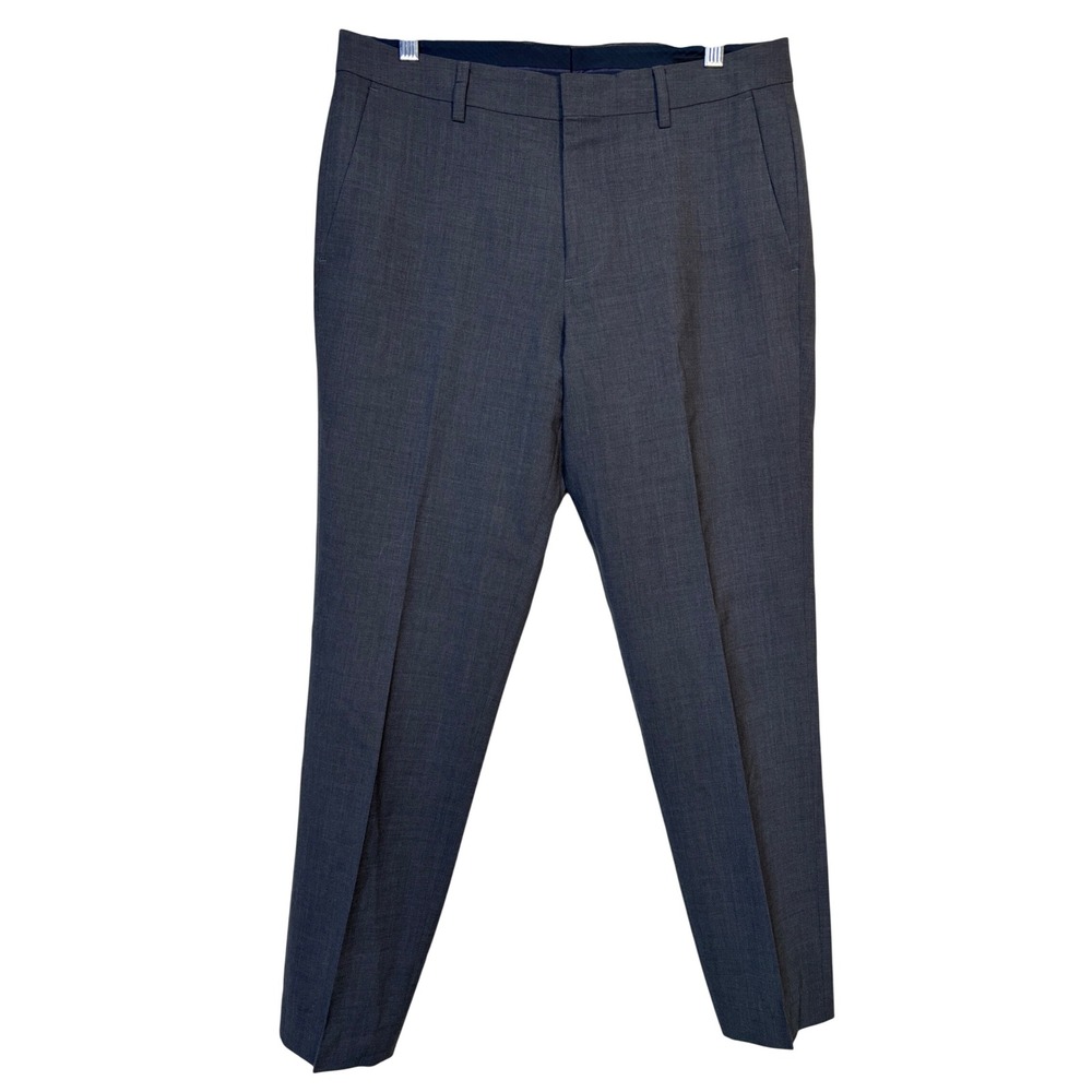 Bonobos Slim Taper Wool Dress Pants 32x32 Gray Modern Professional Minimalist